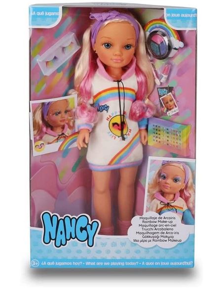 NANCY MAQUILLAJE ARCO IRIS. FAMOSA
