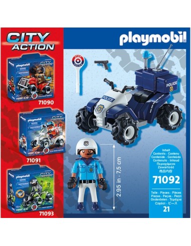 71092 PLAYMOBIL CITY ACTION POLICIA SPEED QUAD.