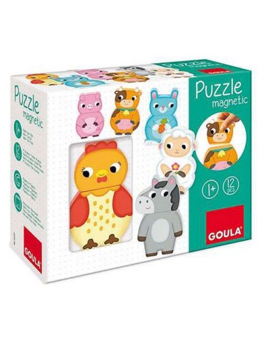 PUZZLE MAGNETIC ANIMALES DE MADERA. GOULA