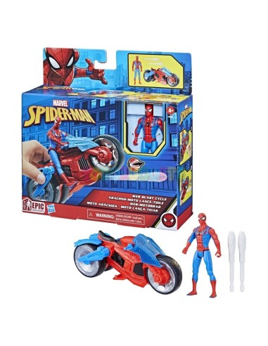 FIGURA SPIDERMAN MOTO ARÁCNIDA. HASBRO