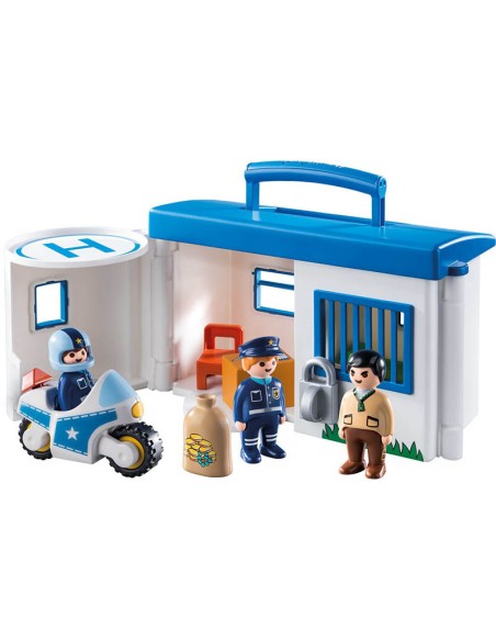 9382 PLAYMOBIL 1.2.3. COMISARÍA POLICÍA MALETÍN