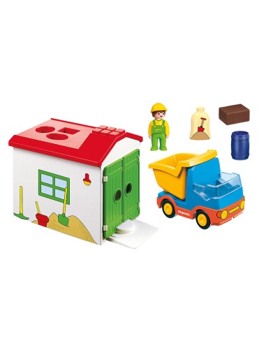 70184 PLAYMOBIL 1.2.3. CAMIÓ AMB GARATGE. 