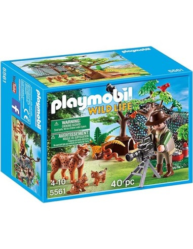 5561 PLAYMOBIL WILD LIFE FAMILIA DE LINCES Y FILMADOR.