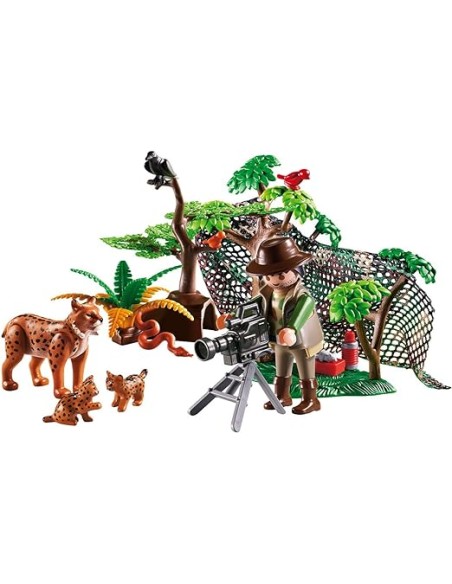 5561 PLAYMOBIL WILD LIFE FAMILIA DE LINCES Y FILMADOR.