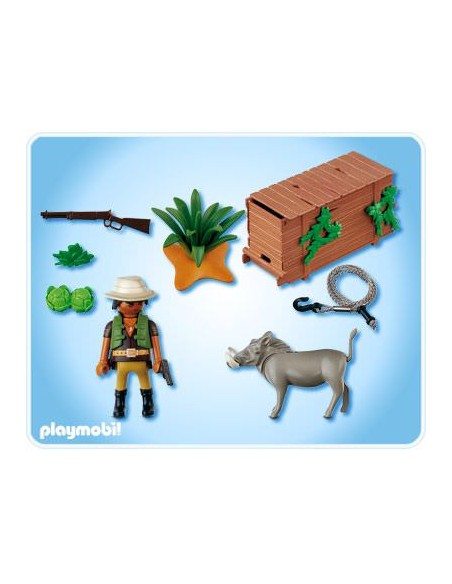 4833 PLAYMOBIL CAZADOR DE JABALÍ CON TRAMPA