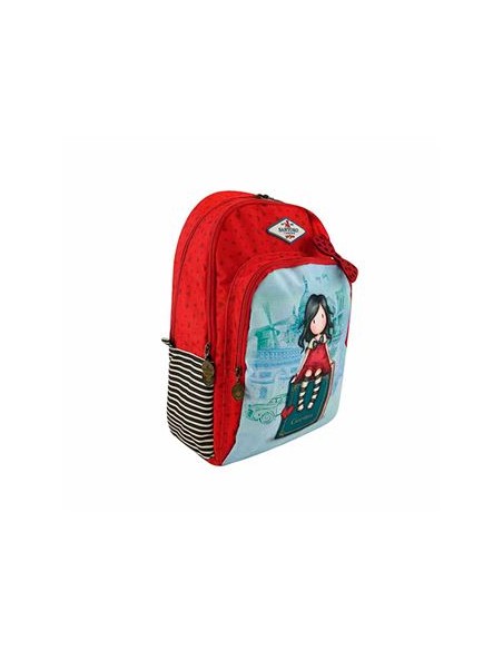 MOCHILA SANTORO GORJUSS TRIPLE BOLSILLOS. ROJA.  BUSQUETS