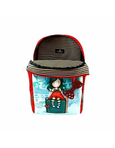 MOCHILA SANTORO GORJUSS TRIPLE BOLSILLOS. ROJA....