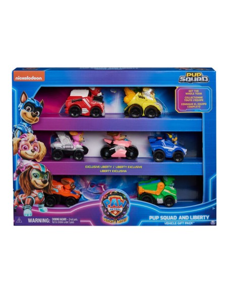 PUP SQUAD AND LIBERTY. SET DE 7 VEHICLES DE LA PATRULLA CANINA. SPIN MASTER.