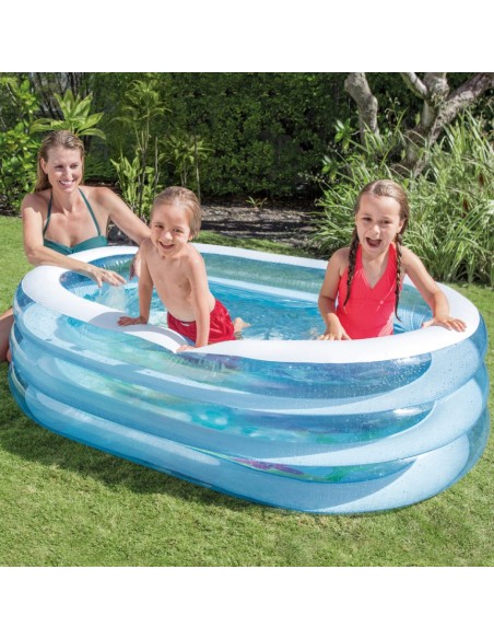 PISCINA HINCHABLE INFANTIL OVAL 163 X 107 X 46 cm. INTEX