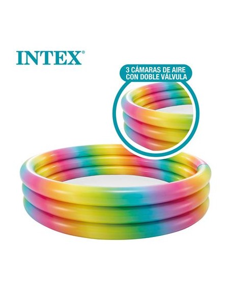 PISCINA INFLABLE 168 X 38 cm. ARC DE SANT MARTÍ TRES CERCLES. INTEX
