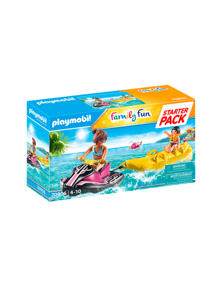 70906 PLAYMOBIL FAMILY FUN STARTER PACK MOTO D'AIGUA AMB BARCA BANANA. 