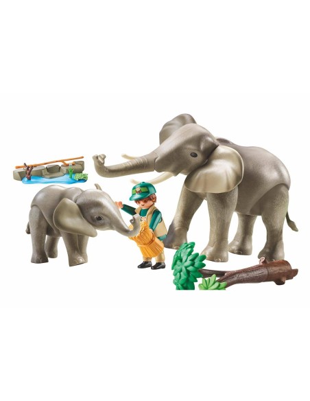 70324 PLAYMOBIL FAMILY FUN RECINTE EXTERIOR D'ELEFANTS. 