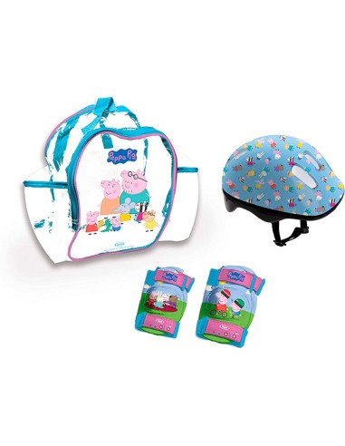 CASC AMB PROTECCIONS PEPPA PIG AMB MOTXILLA....