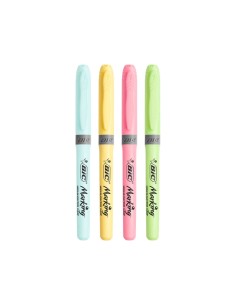 PACK 6 MARCADORS FLUORESCENTS HIGHLIGHTER GRIP PASTEL. BIC. 2