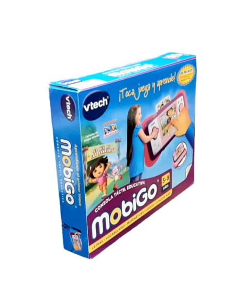 MOBIGO CÓNSOLA TÁCTIL EDUCATIVA ROSA CON CARTUCHO DE DORA LA EXPLORADORA. VTECH