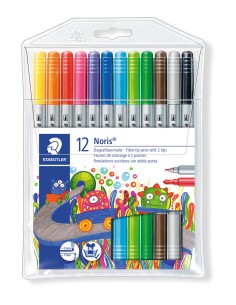 ESTOIG DE RETOLADORS DOBLE PUNTA 12 COLORS. STAEDTLER