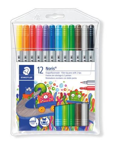 ESTOIG DE RETOLADORS DOBLE PUNTA 12 COLORS. STAEDTLER