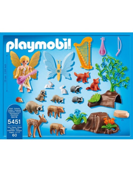 5451 PLAYMOBIL FAIRIES Hada de la Música con Animales del Bosque.