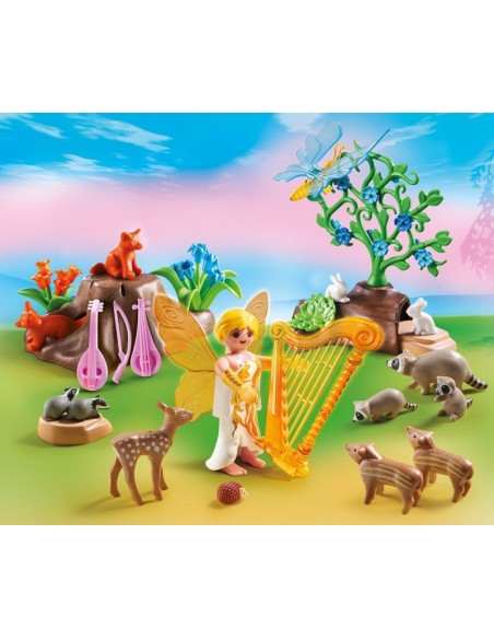 5451 PLAYMOBIL FAIRIES Hada de la Música con Animales del Bosque.