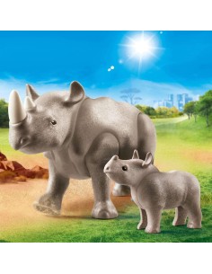 70357 PLAYMOBIL FAMILY FUN. Rinoceronte con Bebé 2