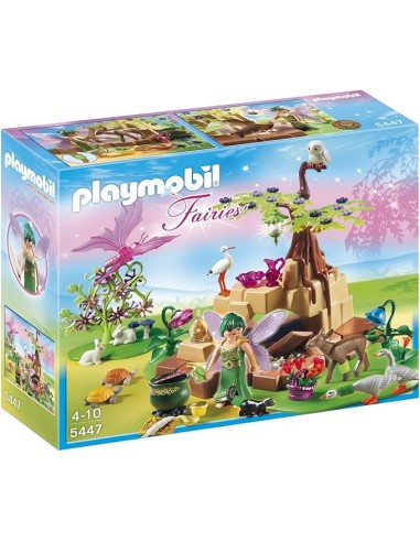 5447 PLAYMOBIL FAIRIES FADA DE LA SALUT ELIXIA AMB ANIMALS DEL BOSC.