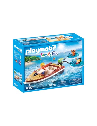 70091 PLAYMOBIL FAMILY FUN LANCHA CON FLOTADORES