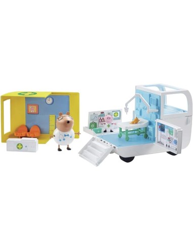 PEPPA PIG AMBULANCIA Y CENTRO MEDICO. BANDAI