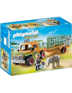 6937 PLAYMOBIL WILD LIFE CAMIÓ AMB REMOLC I ELEFANT. 