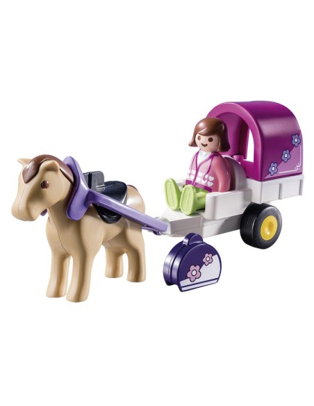 9390 PLAYMOBIL 1.2.3. CARRUATGE AMB CAVALL.