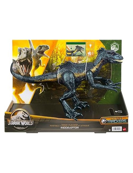 JURASSIC WORLD INDORAPTOR. DINO TRACKERS. MATTEL. 