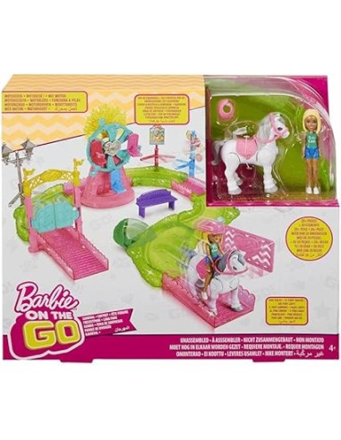 BARBIE ON THE GO PARQUE DE ATRACCIONES. MATTEL