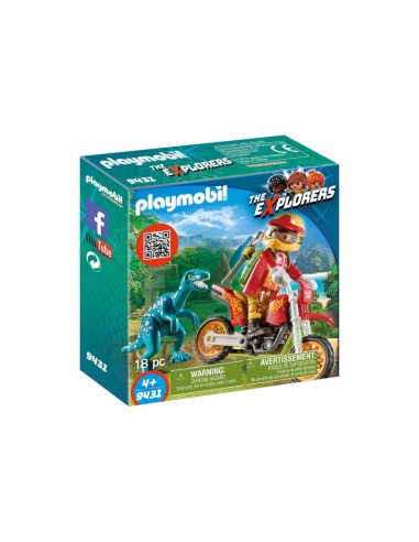 9431 PLAYMOBIL THE EXPLORERS DINOS MOTO AMB VELOCIRAPTOR