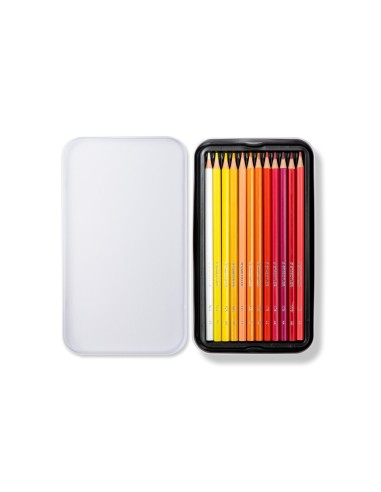 ESTUCHE METAL 36 LAPICES DE COLORES DE MADERA....