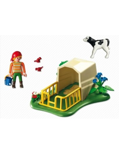 5124 PLAYMOBIL TERNERO CON REFUGIO