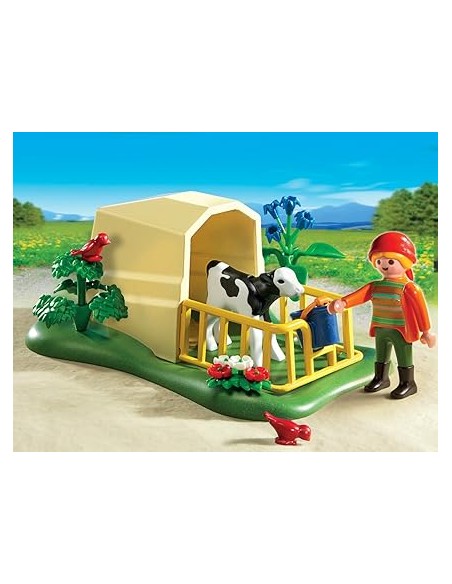 5124 PLAYMOBIL TERNERO CON REFUGIO