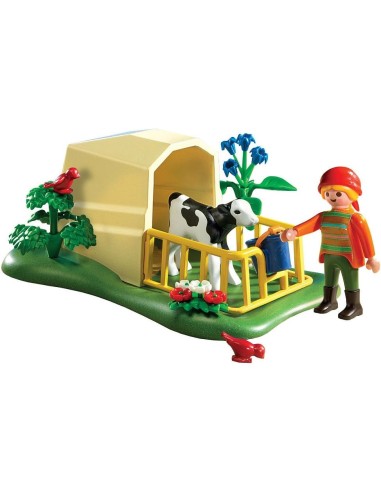 5124 PLAYMOBIL TERNERO CON REFUGIO