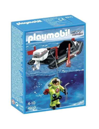 4910 PLAYMOBIL CITY ACTION LANCHA CON BUZO
