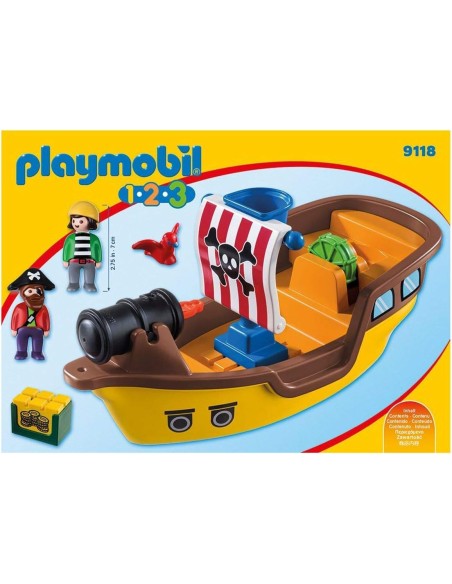 9118 PLAYMOBIL 1.2.3.BARCO PIRATA