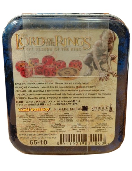 EL SEÑOR DE LOS ANILLOS PACK DE DAUS DE LAS FUERZAS DE MORDOR. GAMES WORKSHOP