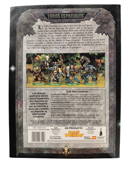 WARHAMMER 40.000 SUPLEMENTOLOBOS ESPACIALES. GAMES WORKSHOP
