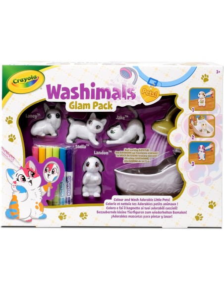WASHIMALS 4 FIGURES AMB BANYERA I DUTXA. CRAYOLA.