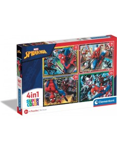 PUZZLE 4 EN 1 SPIDERMAN. CLEMENTONI