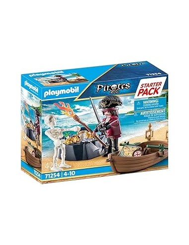 71254 PLAYMOBIL PIRATES STARTER PACK PIRATA AMB BARCA A REMS. 