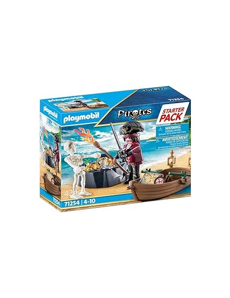 71254 PLAYMOBIL PIRATES STARTER PACK PIRATA AMB POT A REMS.