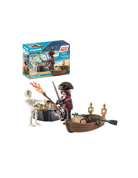 71254 PLAYMOBIL PIRATES STARTER PACK PIRATA AMB POT A REMS.