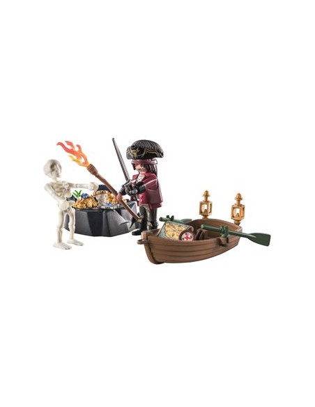 71254 PLAYMOBIL PIRATES STARTER PACK PIRATA AMB POT A REMS.