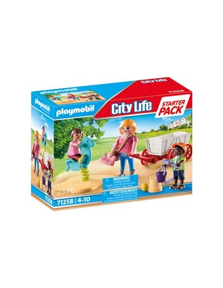71258 PLAYMOBIL CITY LIFE STARTER PACK EDUCADORA CON CARRITO