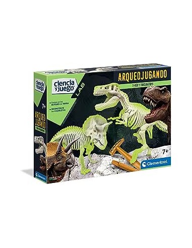ARQUEOJUGANDO T-REX I TRICERATOPS. CLEMNTONI