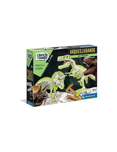ARQUEOJUGANDO T-REX I TRICERATOPS. CLEMNTONI
