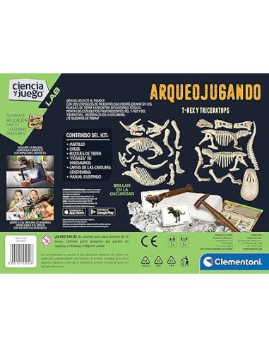 ARQUEOJUGANDO T-REX I TRICERATOPS. CLEMNTONI